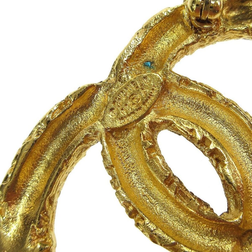 CHANEL CC Logos Fringe Motif Brooch Pin Corsage Gold-Tone - Picture 2 of 5